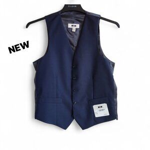 Small Blue Suit Vest Mens Joseph Abboud New Nwt Marzotto Wool Super 100s Navy S